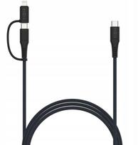 Kabel USB Fixed USB-C - USB-C + Lightning 3 m Gray (FIXDB-CCL3-GR) | FIXDB-CCL3-GR | 8591680176076