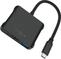 Fiksuotas USB HUB Quadri 2x USB-C 1x HDMI + 2x USB-A 2.0 3.2 Gen2 3.1 Gen1 (FIXHU-QR-BK) | FIXHU-QR-BK | 8591680183678