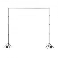 Fono stovas, reguliuojamas foto fono stovo rinkinys, 298x300 cm, juodas, plienas