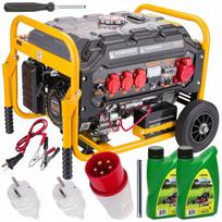 Universalus benzininis generatorius 3000 W su elektriniu ir rankiniu paleidimu