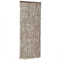 Užuolaida nuo musių, taupe ir balta, 56x200cm, šenilis CFE4058395