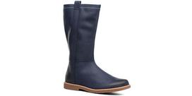 Clarks Tildygrace Inf Tamsiai Mėlynos Odos Batai Su Užtrauktuku Vaikams