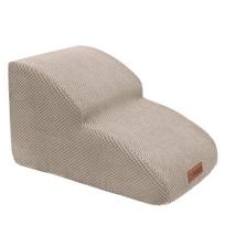 Welsti laiptai šunims 30 cm, 2 suapvalintos pakopos, smėlio spalvos, Kordinis velvetas iki 15 kg