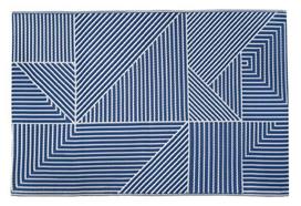 Kilimas lauko terasoms Linear, mėlyna sp., 120 cm x 180 cm