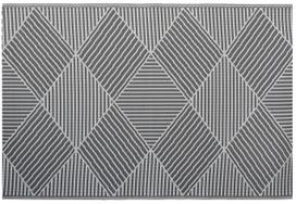 Kilimas lauko terasoms 008591, balta sp./pilka sp., 120 cm x 180 cm