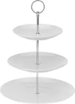 3 aukštų torto stovas Excellent Houseware KO-628900040, balto porceliano