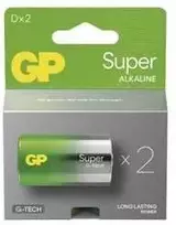 Gold Peak Industries GP baterijos Super Alkaline 5501, Vienkartinės baterijos, LR20, Šarminės, 1,5 V, 2 vnt.