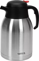 Toya Sa Poland Stalinis termosas su mygtuku | nerūdijantis plienas 201 | 2,0 l | dviguba sienelė | satininė apdaila (YG-07014)