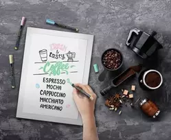 Plakatas Kreidinė lenta Securit Medienos balta 30x40cm
