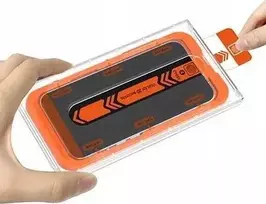 Apsauginis stiklas Mobile Origin Privacy Screen Guard iPhone 15 Pro su lengvai užsegamu aplikatoriumi, 2 vnt. pakuotėje