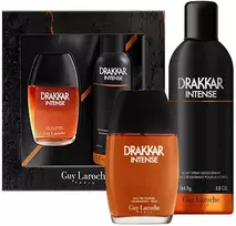 Set Guy Laroche: Drakkar Noir Intense, Eau De Parfum, For Men, 100 ml + Drakkar Noir Intense, Body Purškiklis, 200 ml