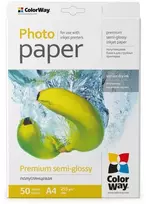 ColorWay Photo Paper, 50 sheets | Premium Semi-Glossy | 255 g/m² | A4