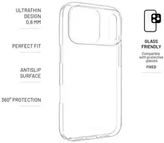 Dėklas Fixed Ultrathin TPU Gel Cover FIXED Story Slim dla Apple iPhone 17 Pro, 0,6 mm, permatomas