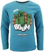 „Minecraft Creeper“ vaikiški ilgomis rankovėmis marškinėliai, 12 metų