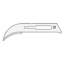 Surgeon skalpelio ašmenys Carbon Steel, 100 vnt. – Nr. 12