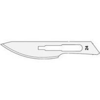 Surgeon skalpelio ašmenys Carbon Steel, 100 vnt. – Nr. 24