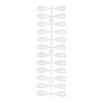 NANI geliniai tipsai, 120 vnt., 1 dydis – Almond Clear, trumpi