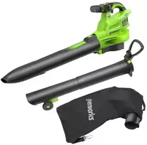 Akumuliatorinis lapų siurblys-pūstuvas Greenworks BL48L01-01; 2x24 V (be akumuliatoriaus ir pakrovėjo)