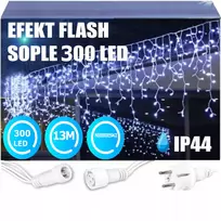 ICICL FLASH 300 LED Kalėdų eglutės lemputės mėlynos su blykste