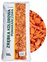 Oranžinės dekoratyvinės medžio drožlės 50 l Zrębkor