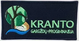 Gargždų „Kranto“ progimnazijos emblema, EMBLEMA: Emblema su prisiuvimu