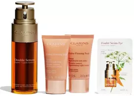 Set Clarins Doble Serum 50ml Extra Firm 15ml Noche 15ml@
