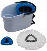 Rinkinys VILEDA PROFESSIONAL UltraSpin Mini, wiadro su wyciskarką i podstawą mopa, mėlyna