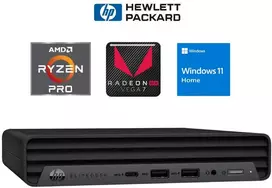 Hewlett Packard (HP) HP 805G8 Mini Ryzen 5 PRO 5650G 32GB 512SSD M.2 NVME WiFi WIN11Home (RW87193WH) (Atnaujinta)