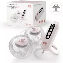 KINDERKRAFT dvigubas nešiojamas elektrinis pientraukis GENTLEFLOW, pink, KEGEFL00PNK0000