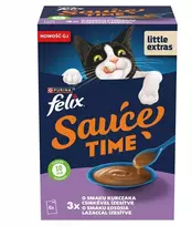 Purina Nestle Felix Sauce Time – šlapias kačių maistas – 6x40g