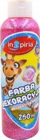 Inspiria dekoratyviniai dažai su blizgučiais, 250 ml, rožiniai