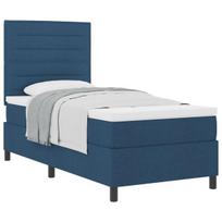 vidaXL Kiemas lova su čiužiniu Mėlyna 90 x 200 cm audinys