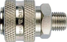 Pneumatinis greitos jungties kištukas kompresoriams ir oro žarnoms G1/2 išorinis sriegis Q235 48mm YT-2392 YATO