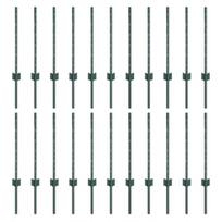 vidaXL Tvorelės stulpas 22 pcs Žalia 100 cm Plienas