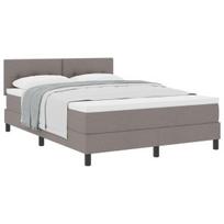 vidaXL Kiemas lova su galvūgalio Taupe 140 x 200 cm audinys