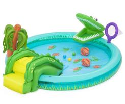 „Bestway“ pripučiama žaidimų aikštelė „CROCODILE“ čiuožykla + laistytuvas + kamuoliukai