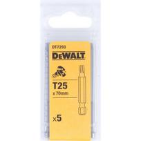 Dewalt Tx25/70mm 1/4" Torx antgaliai, 5 vnt.
