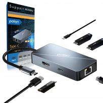 Adapter Hub 6w1 Usb-c: Pd 100w, Hdmi 4k, Lan 1gbps