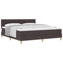 vidaXL Kiemas lova su pagalve Tamsiai rudas 180 x 200 cm audinys