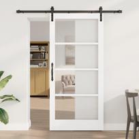 vidaXL Slankios durys ORKDAL Balta ir juoda 93 x 202 cm