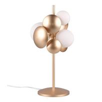Stalinis šviestuvas baltos spalvos/auksinės spalvos (aukštis 50 cm) su stiklo gaubtu Bubble – Trio Select