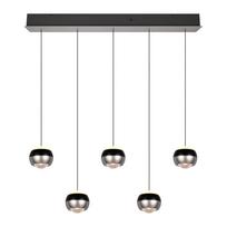Juodos spalvos/sidabrinės spalvos kabantis šviestuvas LED Orbit – Trio Select