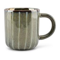 Tamsiai žalios spalvos iš molio puodelis 500 ml Muggies – Salt&Pepper