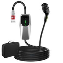 Type 2 EV Mobile Wallbox Elektromobilių įkrovimo kabelis - Junsun 2 tipo, 11 kW, 6-16 A, 3 fazė, 4 m, cee kištukas, IP65, 400v