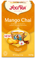YOGI TEA Mango Chai Organic Bio arbatos maišeliai, 17 vnt.