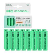 GREEN CELL Rechargeable batteries 16x AAA HR03 950mAh