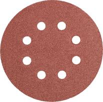 GRAPHITE Sanding Discs (125 mm sanding discs, K100, 5 pcs, with 8 holes)