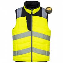 Dvipusė pašiltinta Softshell liemenė Bosafety CANVAS Hi-vis, matomumo klasė 2