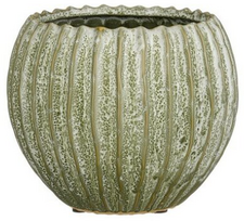Keraminis vazonas JOVI, žalios sp,, 15,5 x 19 cm