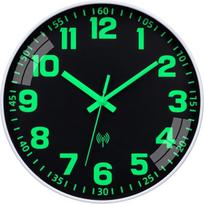 Atominis laikrodis, švytintis tamsoje, 12", automatinis, baterijomis, namams